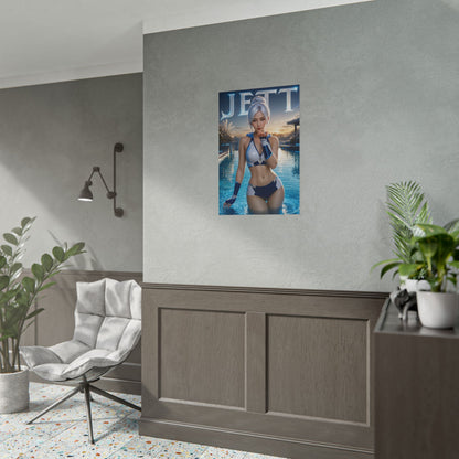Jett Valorant Gaming Poster Wall Art Gamer Room Decor Collectible Print