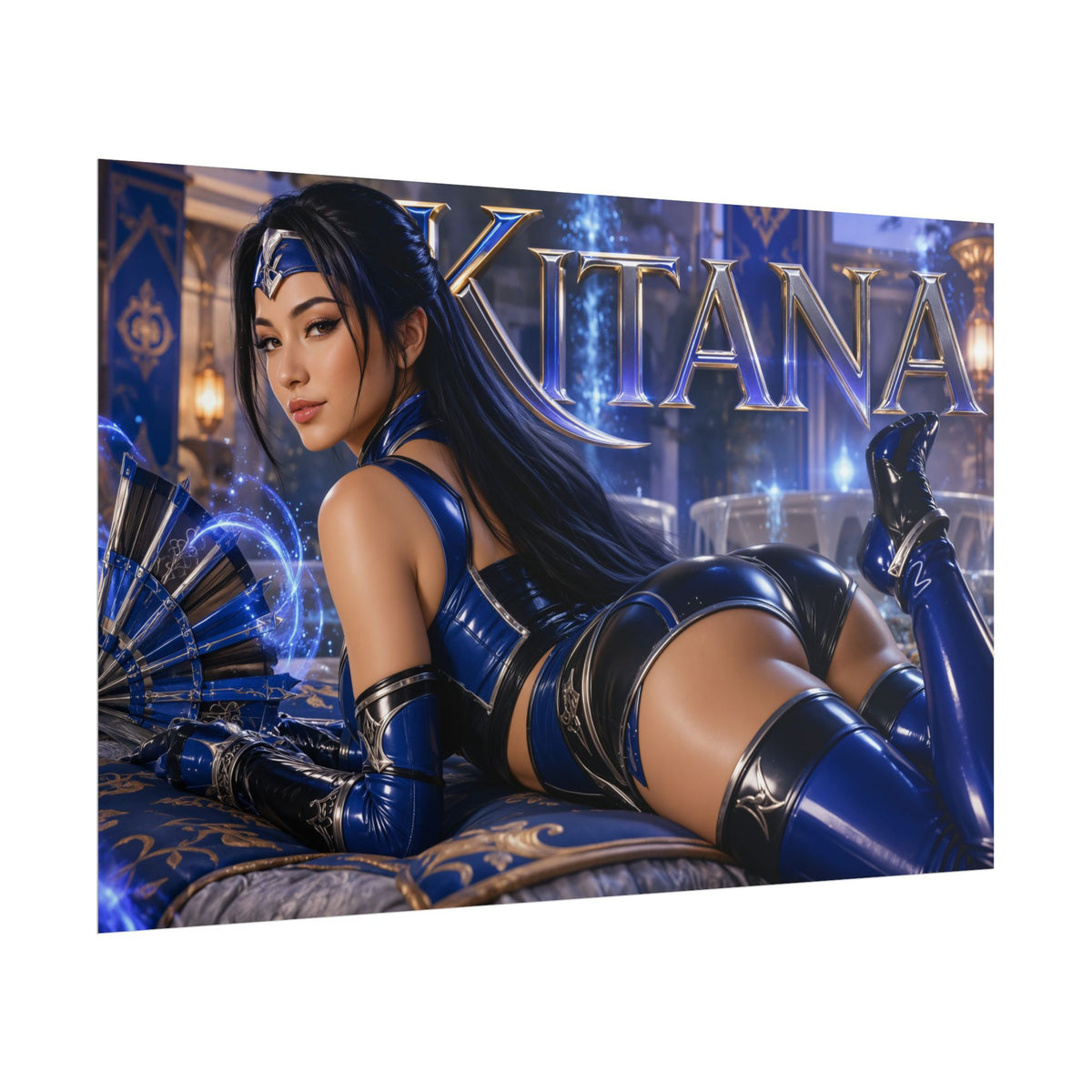 Gaming Wall Art Kitana Mortal Kombat Poster Game Room Decor Gamer Gift Print