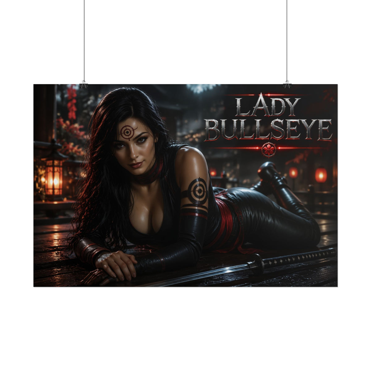 Lady Bullseye Character Poster Comic Style Wall Decor Bedroom Collector Gift