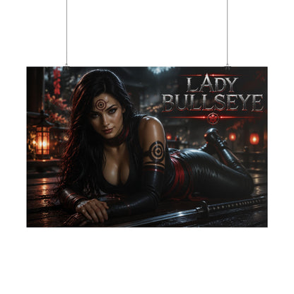 Lady Bullseye Character Poster Comic Style Wall Decor Bedroom Collector Gift