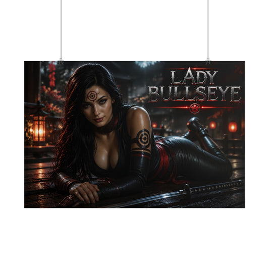 Lady Bullseye Character Poster Comic Style Wall Decor Bedroom Collector Gift