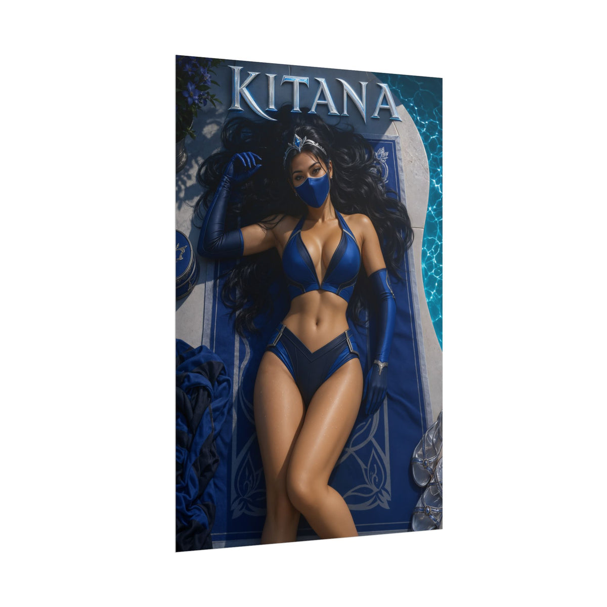 Gaming Wall Art Kitana Mortal Kombat Poster Bedroom Game Room Decor Art Print