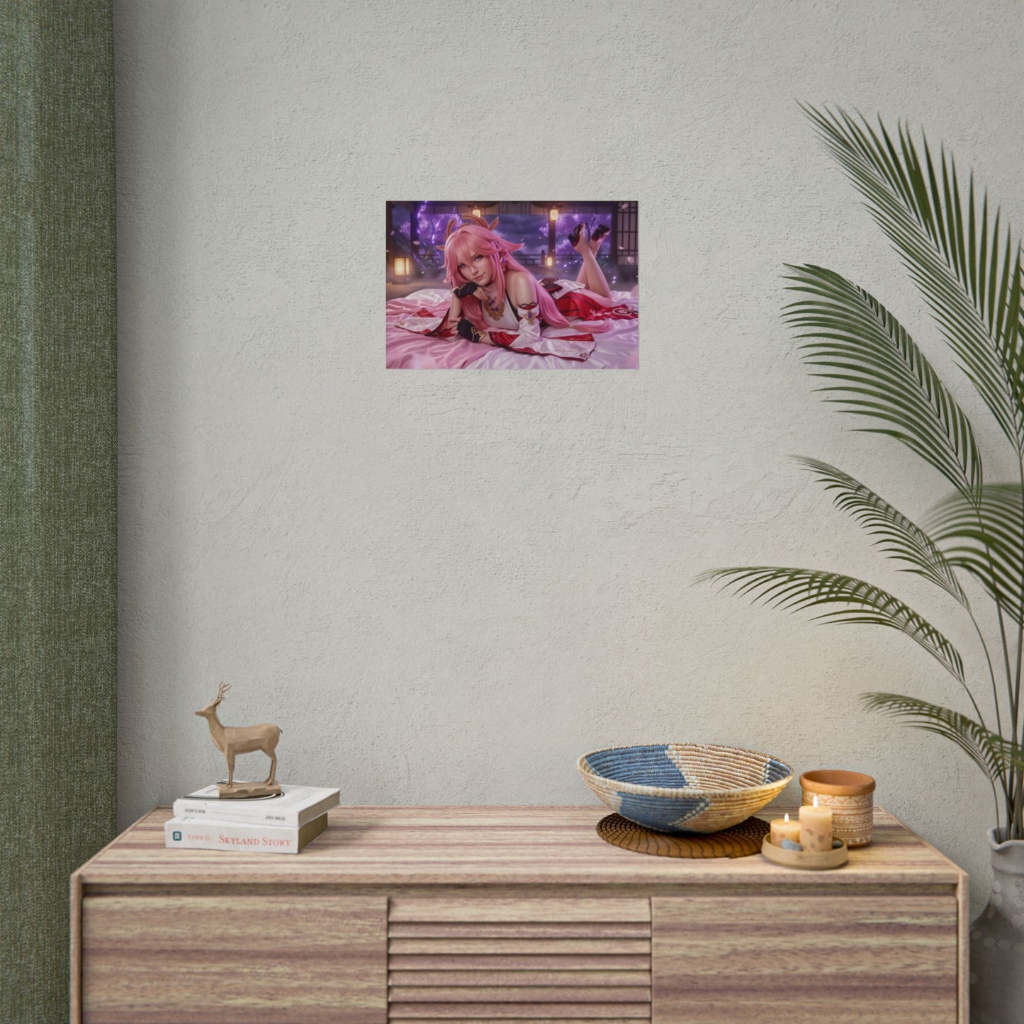 Yae Miko Poster, Genshin Impact Wall Art, Anime Print Decor
