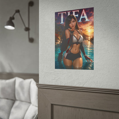 Tifa Lockhart Gamer Room Poster Wall Art Gaming Decor Collectible Gift