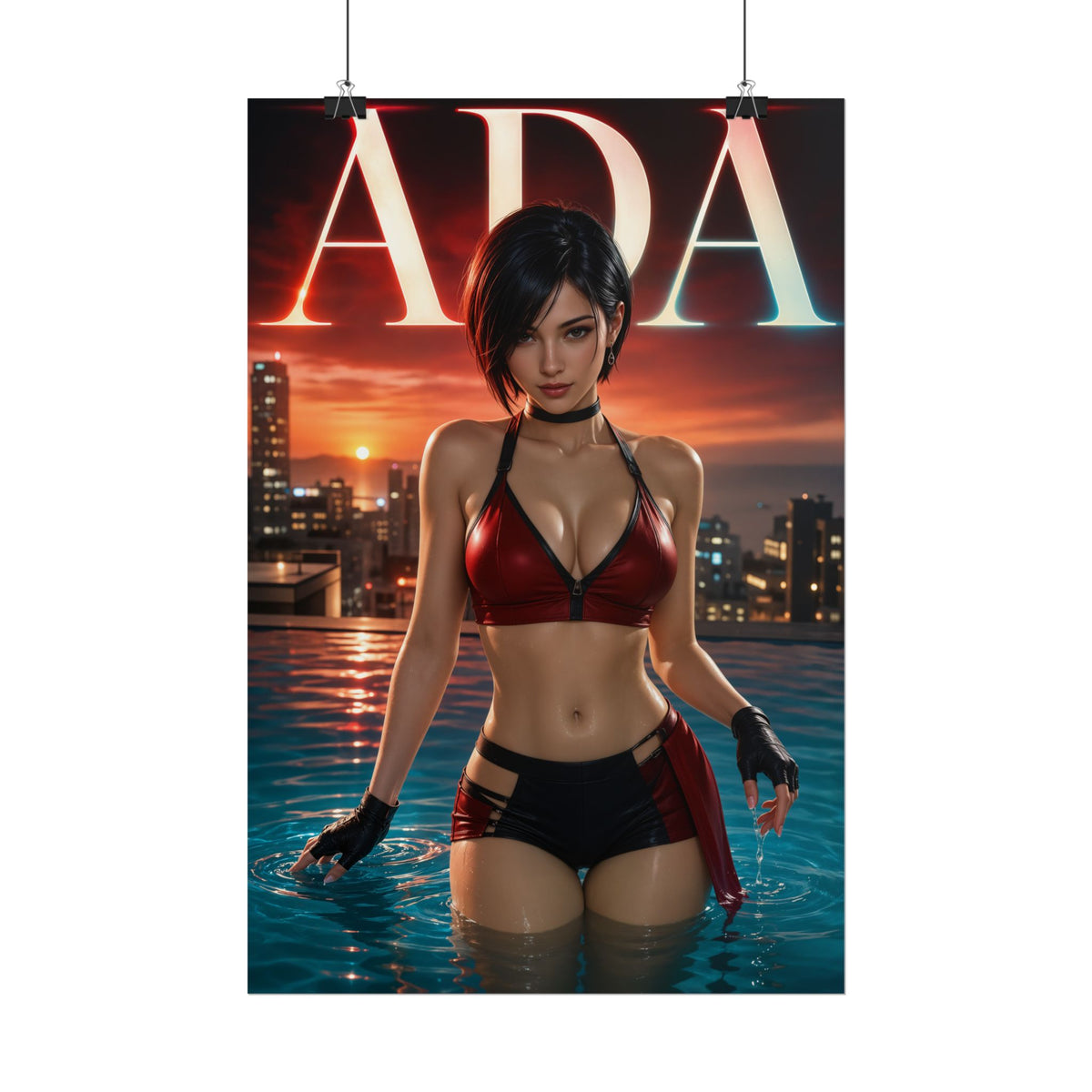 Gaming Wall Art Ada Wong Resident Evil Poster Bedroom Game Room Decor Art Print
