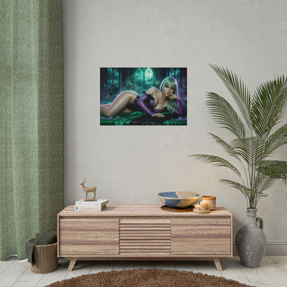 Morrigan Aensland Poster, Anime Wall Art, Fantasy Print, Gamer Decor