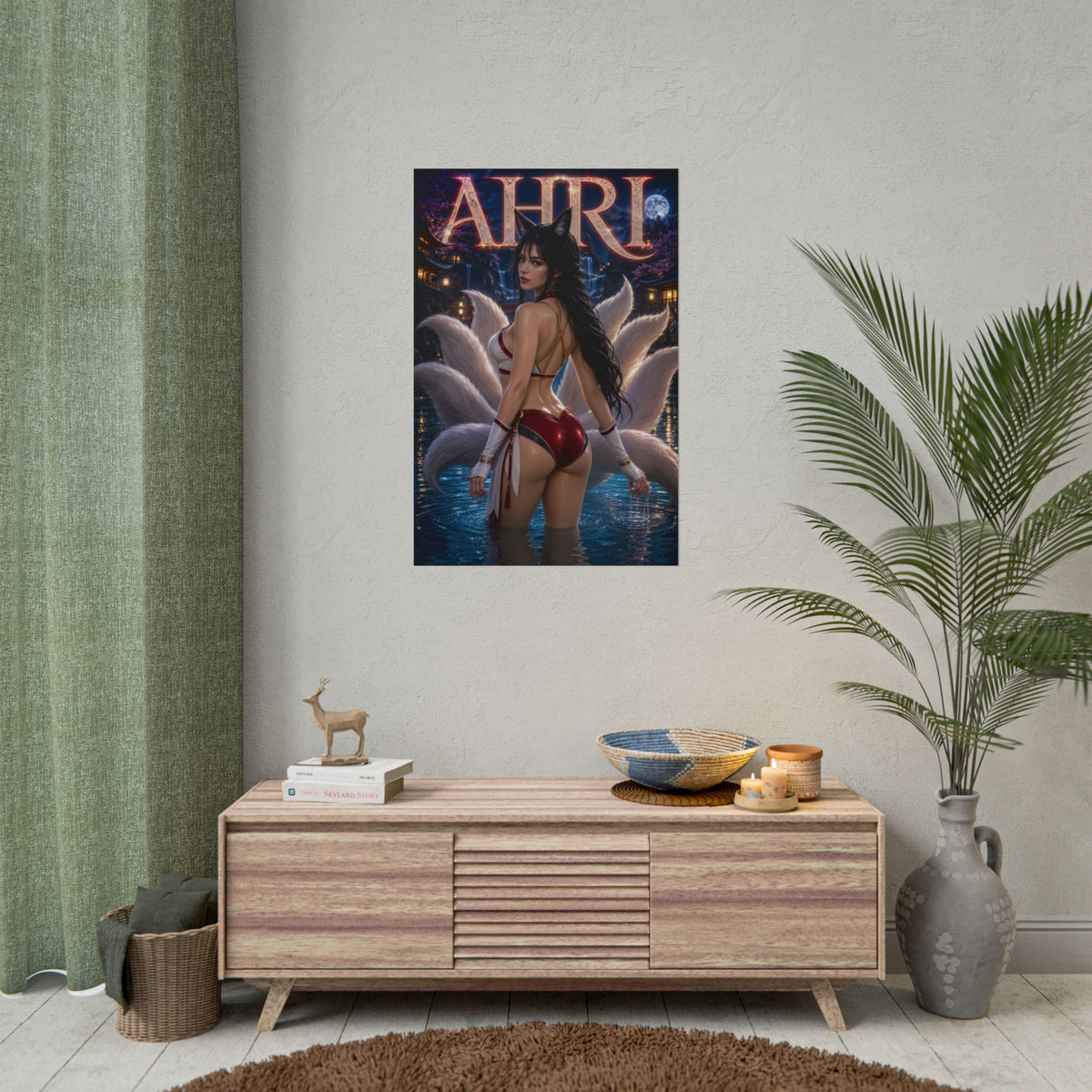 Ahri League of Legends Gaming Poster Wall Art Gamer Room Decor Collectible Print