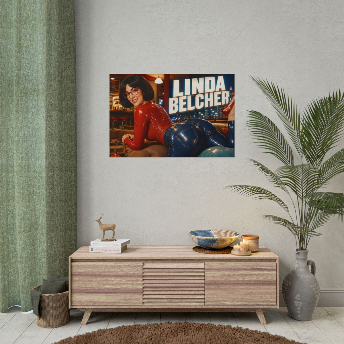 Cartoon Wall Art Linda Belcher Bobs Burgers Poster Room Decor Character Print