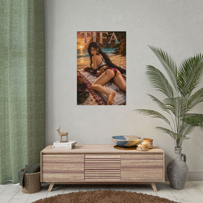 Gaming Wall Art Tifa Lockhart Poster Bedroom Game Room Decor Art Print
