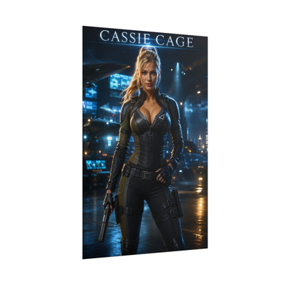 Mortal Kombat Cassie Cage Poster Fighting Game Wall Art Print