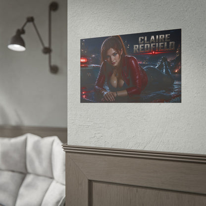 Claire Redfield Gaming Poster Wall Art Gamer Room Decor Collectible Print