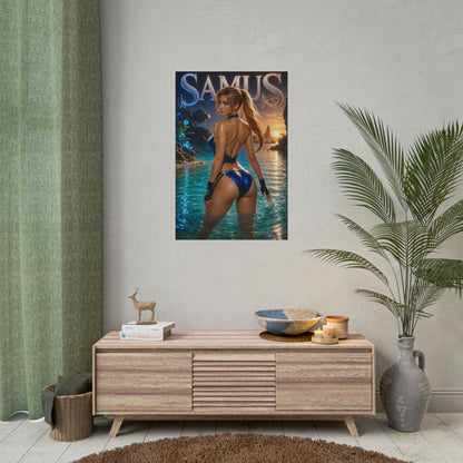 Game Room Decor Samus Wall Art Poster Collectible Character Print