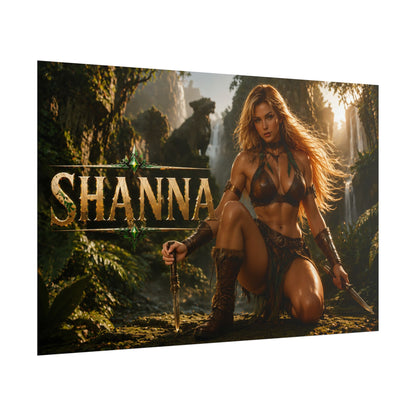 Comic Wall Art Shanna Poster Heroine Room Decor Collectible Character Print