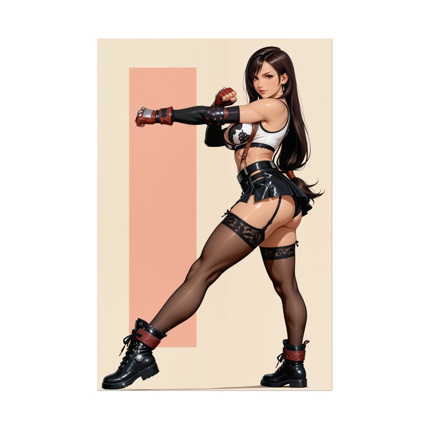 Настінний художній принт Тіфи Локхарт, аніме-постер із зображенням Вайфу-файтинга, декор із зображенням дівчини-геймерки