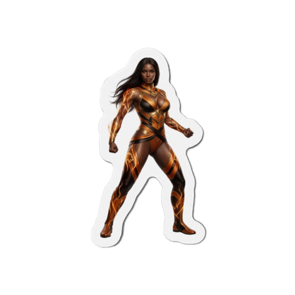 Vixen Magnet – DC Comic Heroine Fridge Magnet, Anime Style Decor premium die-cut vinyl magnet showing Vixen in anime-style powerful pose