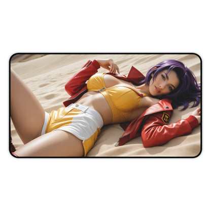 Faye Valentine Schreibtischunterlage, Cowboy Bebop Mauspad, Schreibtischdeko für Anime-Gamerinnen