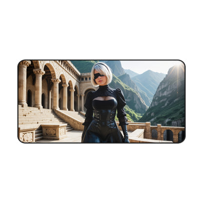 Gaming-Mauspad – 2B Schreibtischunterlage, Nier Automata Heldin, Sci-Fi Gaming-Setup