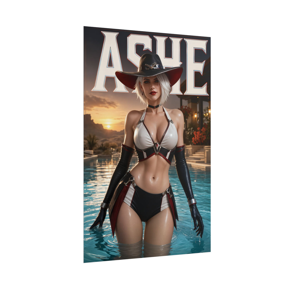 Ashe Overwatch Gaming Poster Wall Art Gamer Room Decor Collectible Print