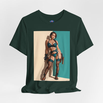 Lara Croft Shirt | Tomb Raider Anime-T-Shirt für Gamer &amp; Sammler | T-Shirt für starke Heldinnen