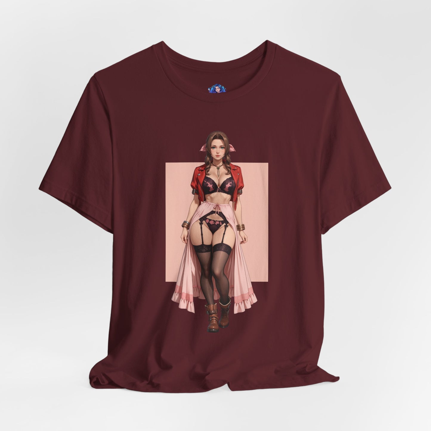 Aerith-T-Shirt | Final Fantasy VII Grafik-T-Shirt für Otaku &amp; Gaming-Fans | Anime-Heldinnen-Shirt