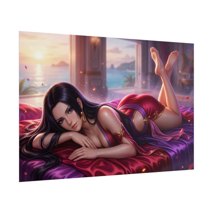 Boa Hancock Poster, Anime Wall Art, Fantasy Anime Print Decor