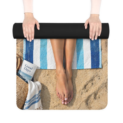 Sexy Redhead Girl Yoga Mat 24x72 Suede Exercise Fitness Workout Mat