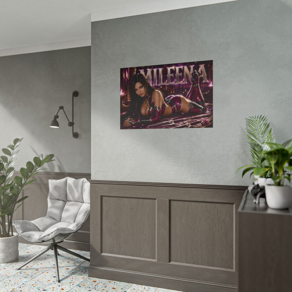 Gaming Wall Art Mileena Mortal Kombat Poster Game Room Decor Gamer Gift Print