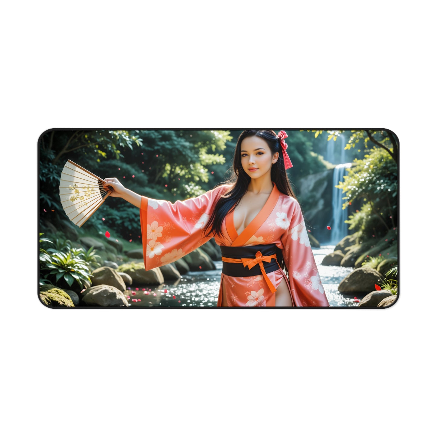 Nezuko Kamado Gaming-Mauspad, Demon Slayer Schreibtischunterlage, Anime-Mädchen-Gaming-Setup