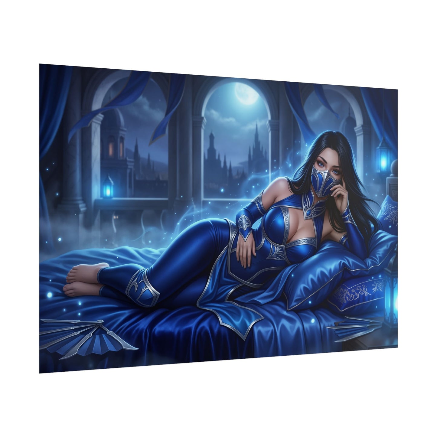 Kitana Mortal Kombat Poster, Gaming Wall Art, Ninja Print Decor
