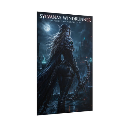 Sylvanas Windrunner Poster, Warcraft Wall Art, Fantasy Print, Gamer Decor