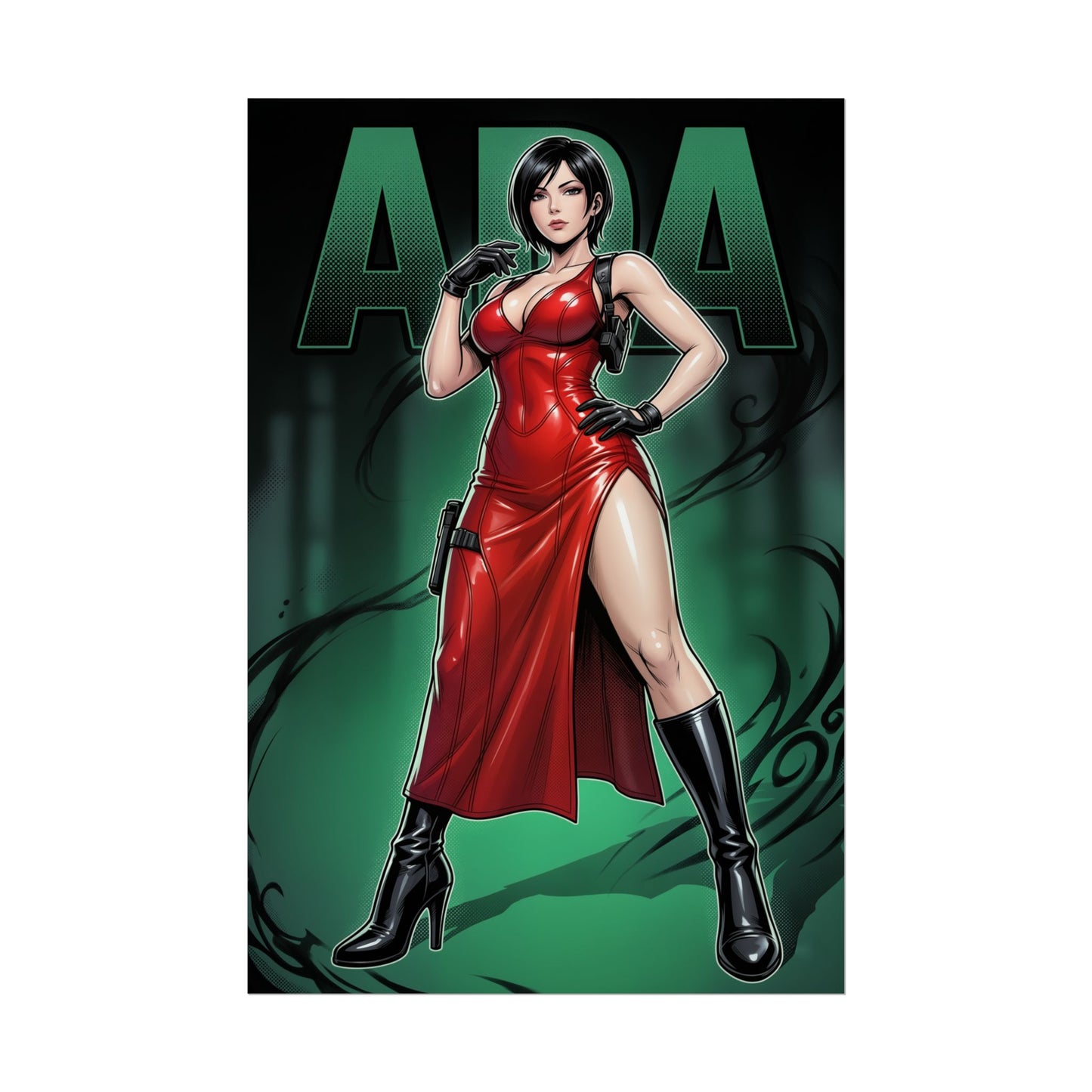 Ada Wong Resident Evil Poster, Resident Evil Wall Art Print, Spy Woman Decor, Action Game Wall Art, Gamer Gift