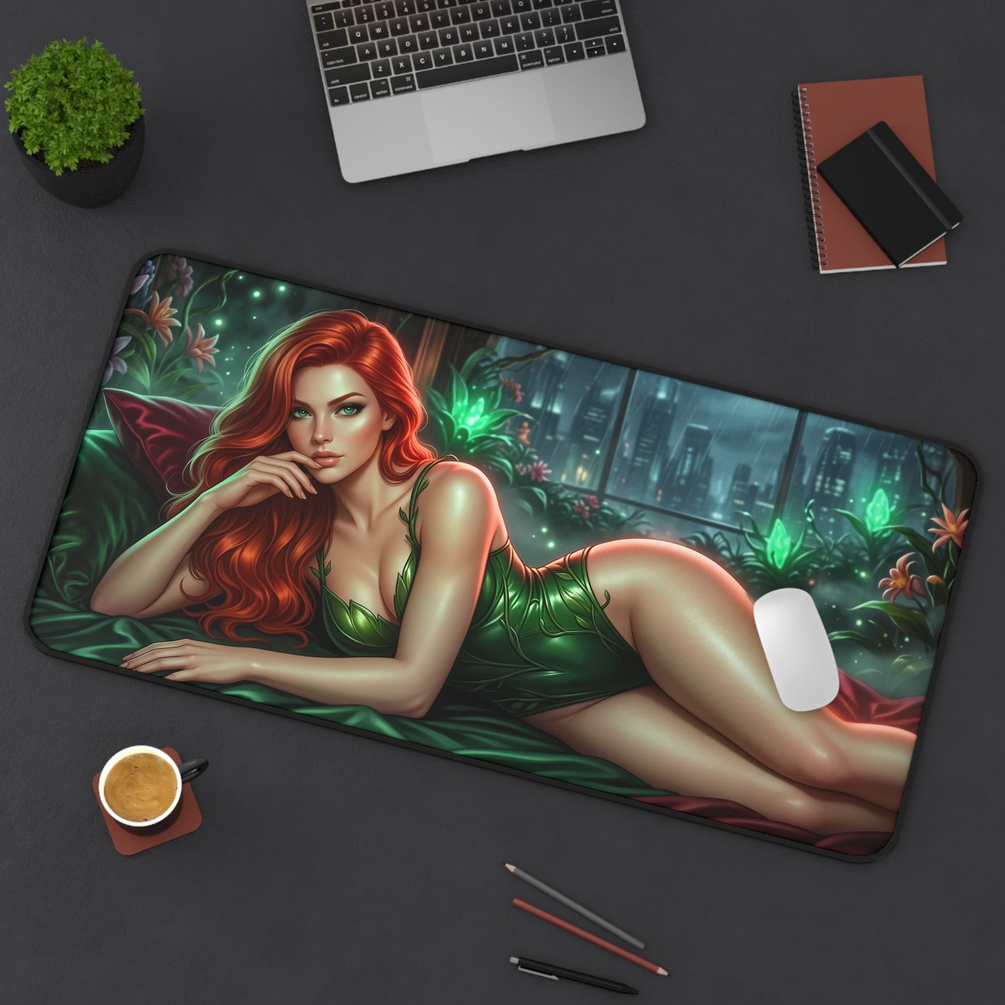 DC Comics Mouse Pad, Poison Ivy Desk Mat, Gamer Gift XXL