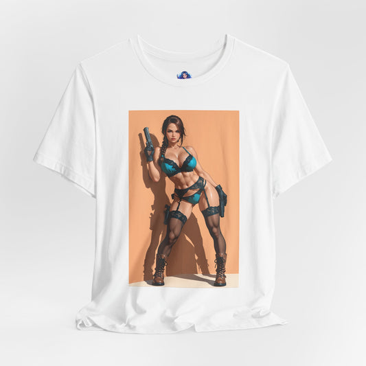 Футболка Lara Croft | Графічна футболка Tomb Raider для геймерів та шанувальників аніме | Футболка героїні пригод