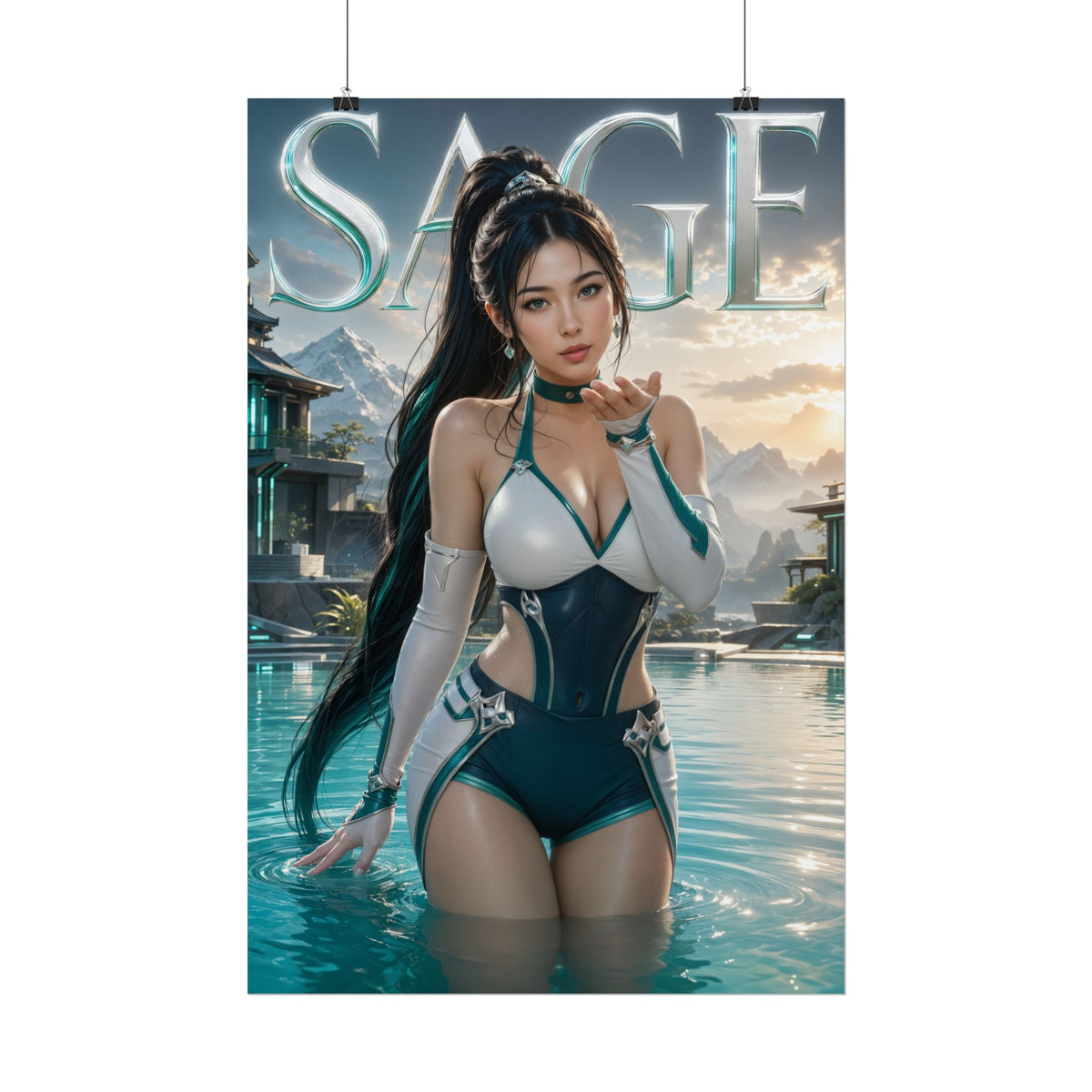 Sage Valorant Gaming Poster Wall Art Gamer Room Decor Collectible Print