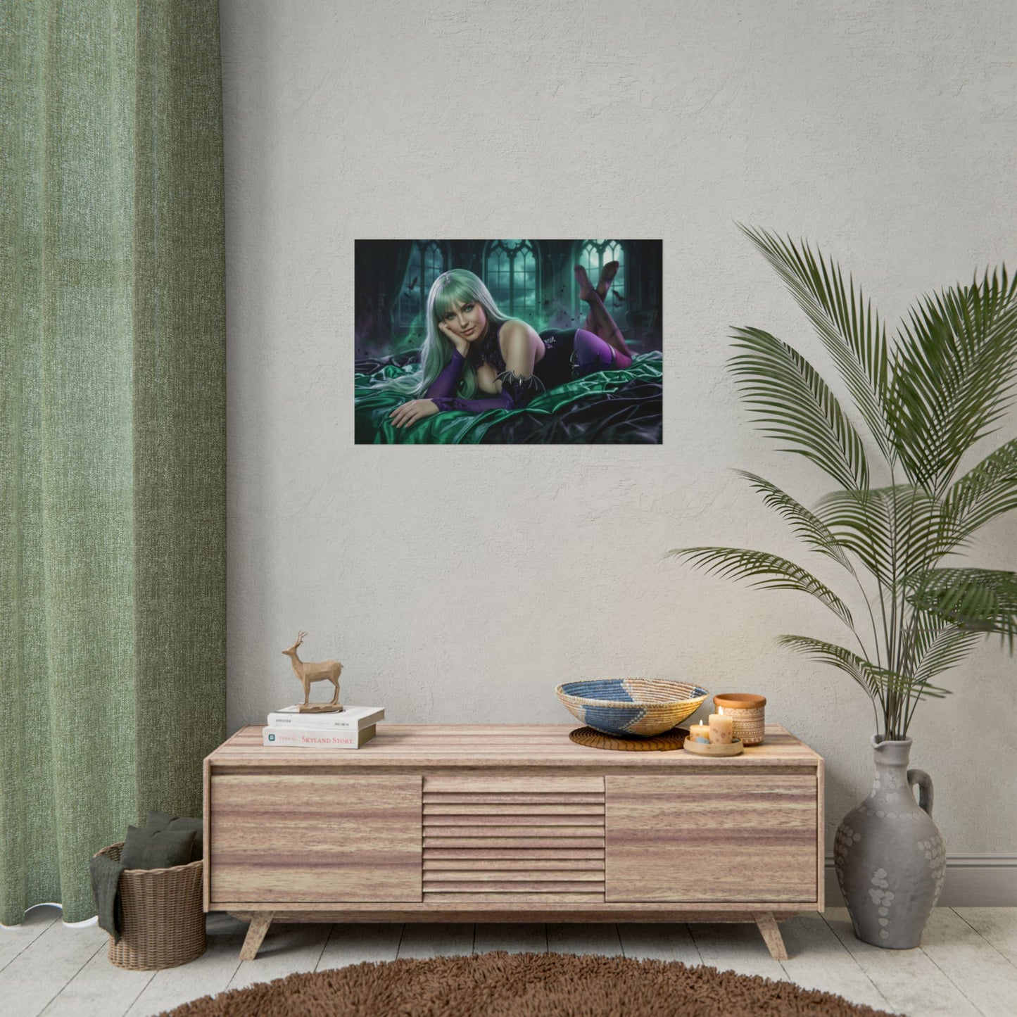 Morrigan Aensland Poster, Darkstalkers Wall Art, Anime Print Decor