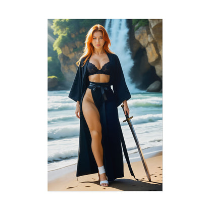 Плакат Цунаде, художній принт блондинки з аніме, настінний декор із цілителькою Вайфу