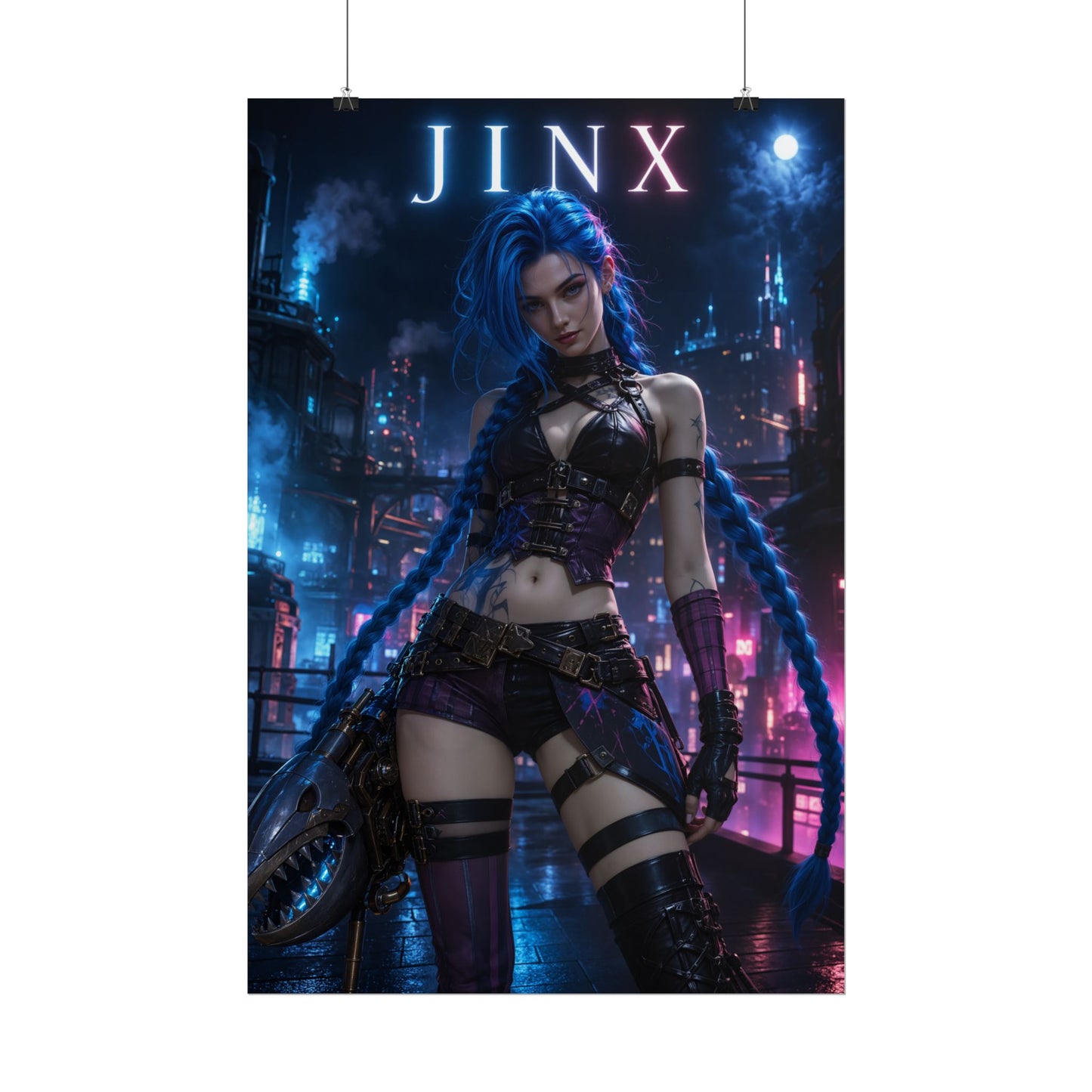 Arcane Jinx Poster League of Legends Wall Art Print Decor