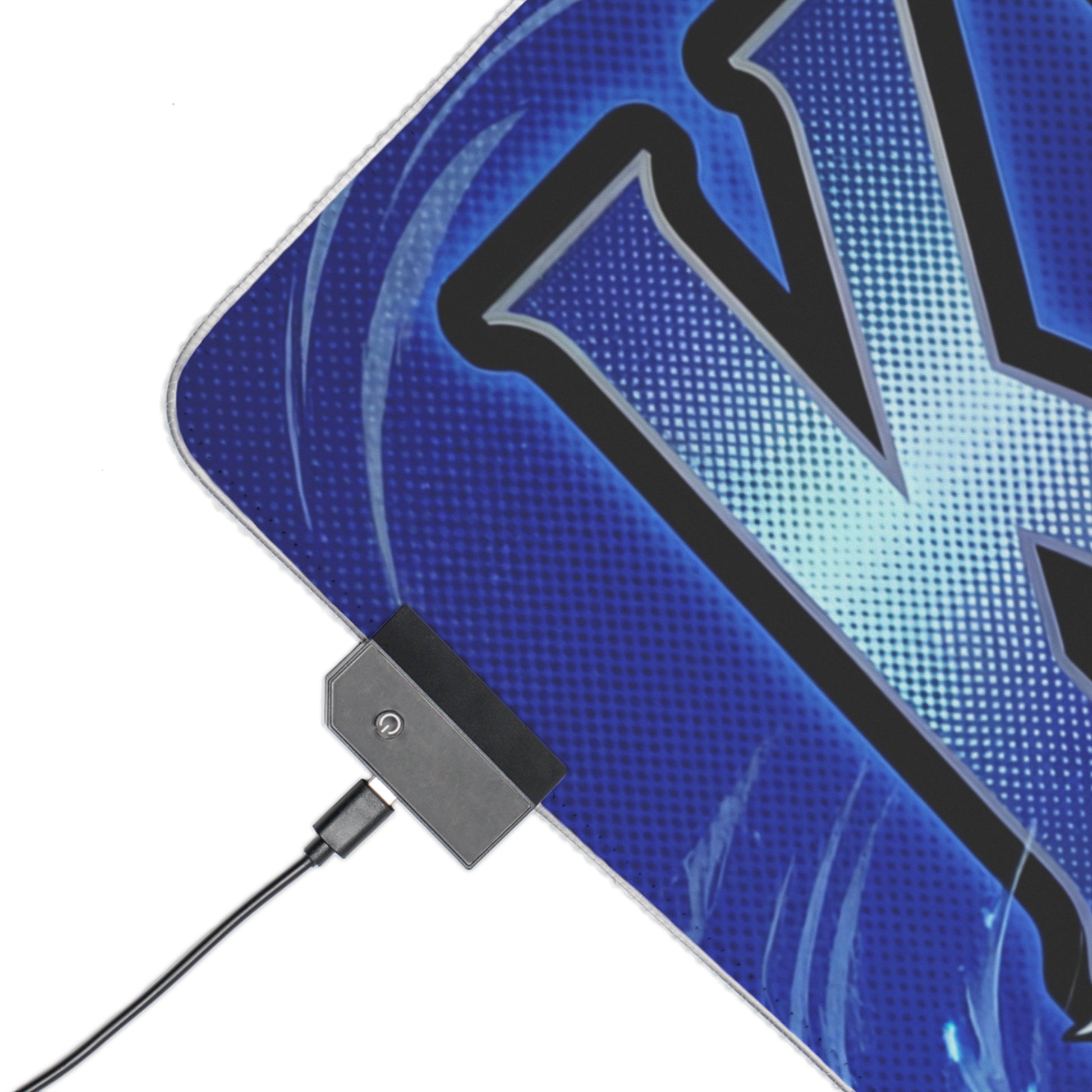 Kitana RGB Desk Mat, Mortal Kombat Gaming Mouse Pad, LED Desk Mat for Gamer Setup with blue character artwork and USB RGB controller