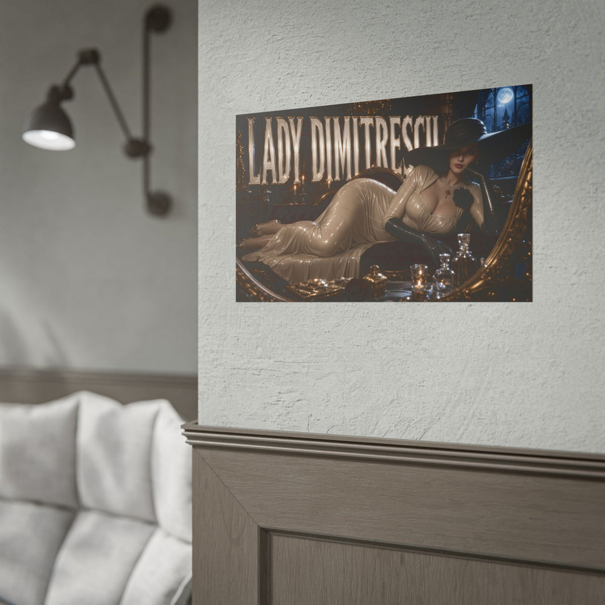 Lady Dimitrescu Resident Evil Poster Gaming Wall Art Gamer Room Decor Art Print