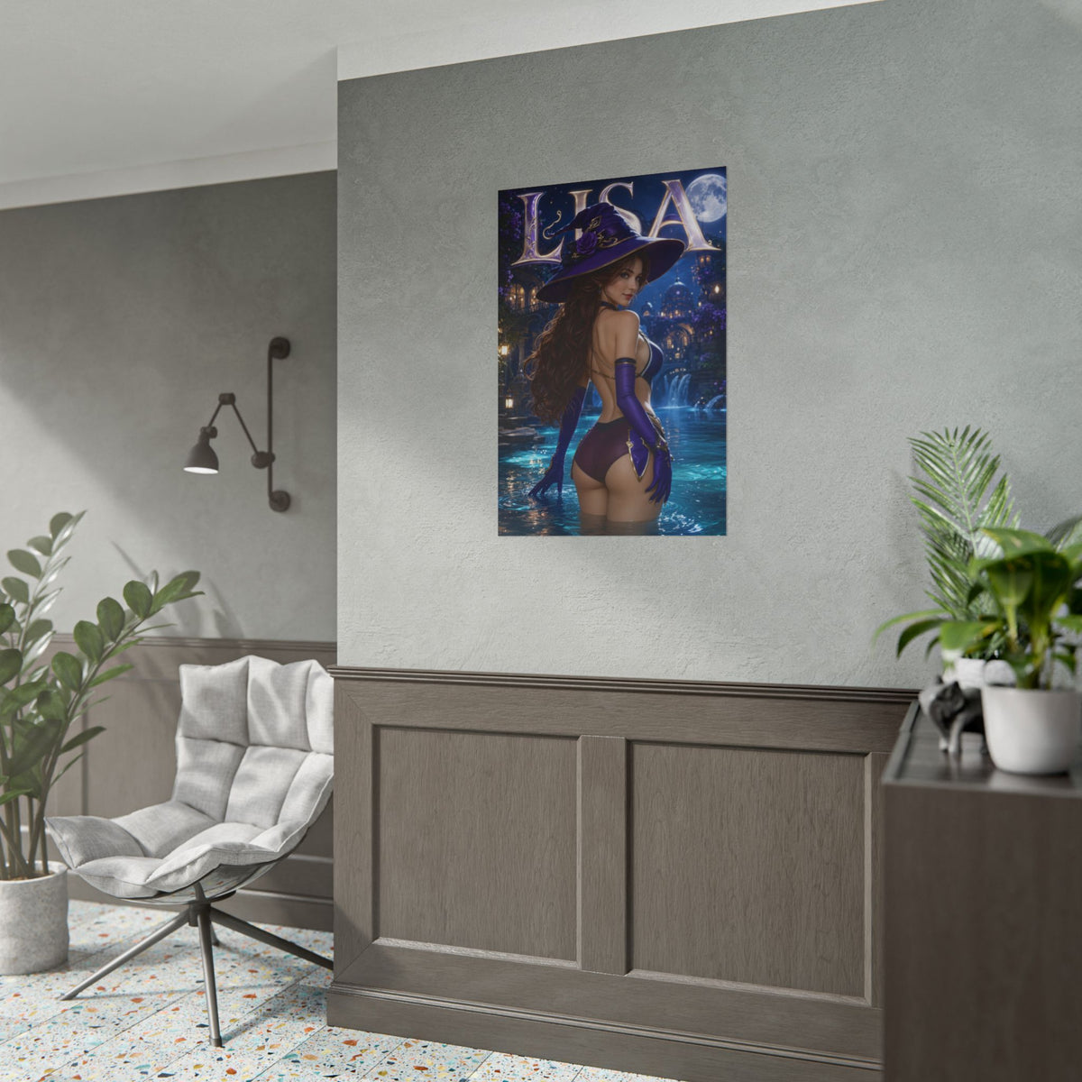 Lisa Character Poster Genshin Impact Anime Room Wall Decor Collectible Art Print
