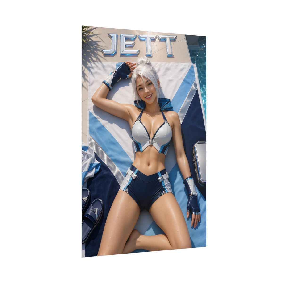 Jett Character Poster Valorant Gamer Gift Gaming Setup Wall Decor Print