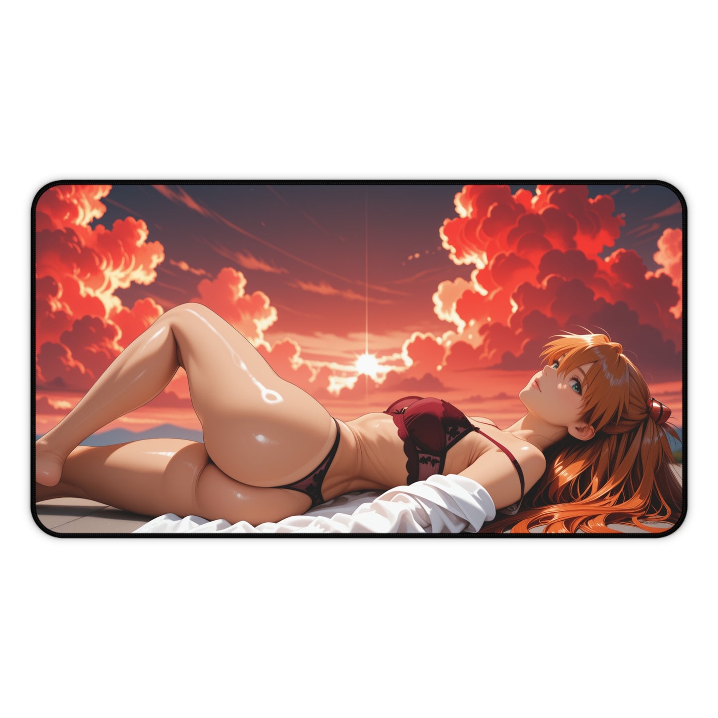 Килимок для столу Аски Ленглі, килимок для миші з аніме-меха-героїнею, налаштування ігрового столу