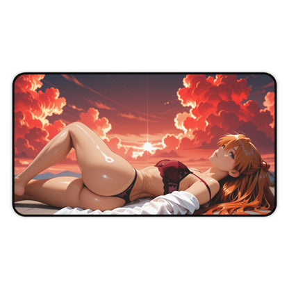 Килимок для столу Аски Ленглі, килимок для миші з аніме-меха-героїнею, налаштування ігрового столу