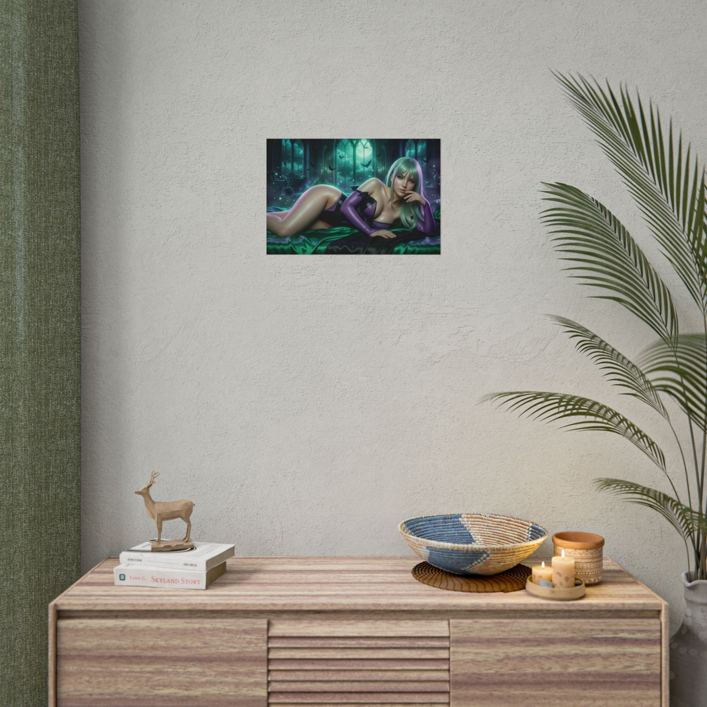 Morrigan Aensland Poster, Anime Wall Art, Fantasy Print, Gamer Decor