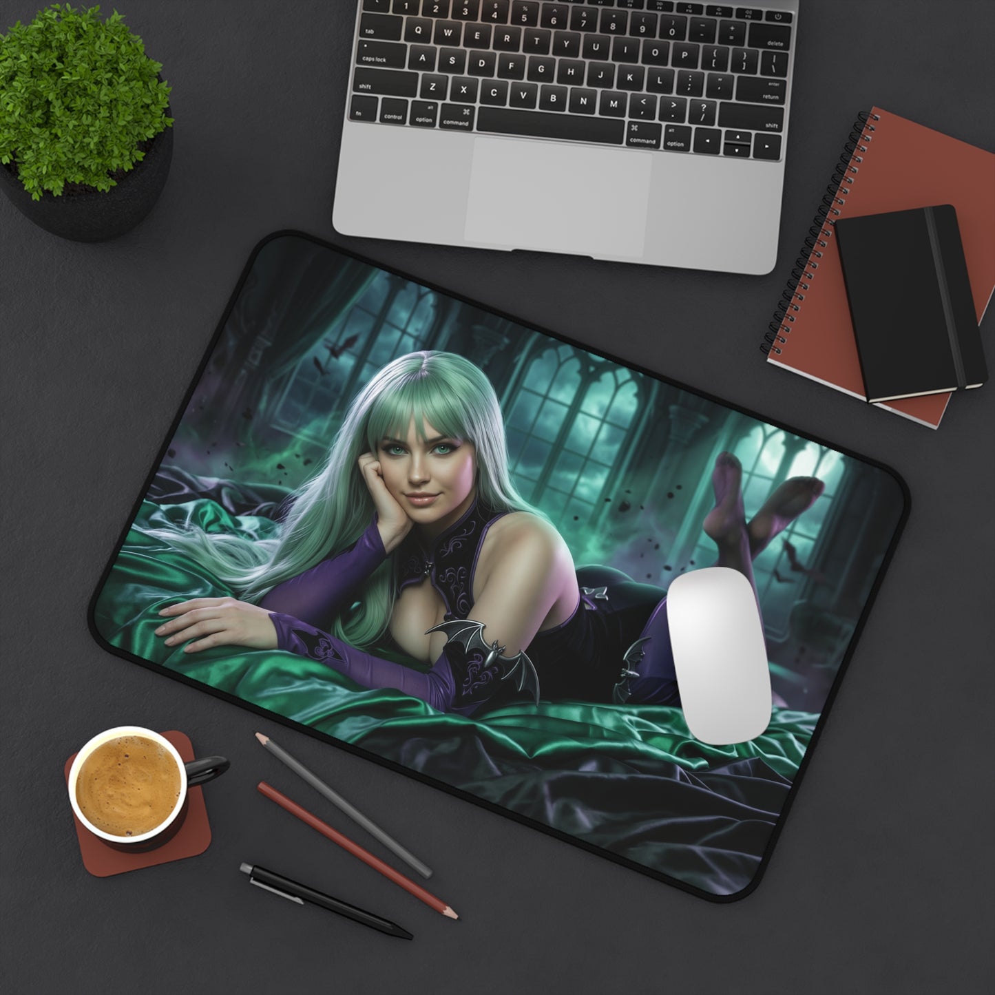 Darkstalkers Mouse Pad, Morrigan Desk Mat, Anime Decor XXL