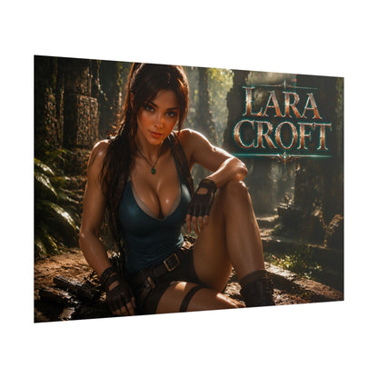 Lara Croft Character Poster Tomb Raider Gaming Setup Wall Decor Collector Print