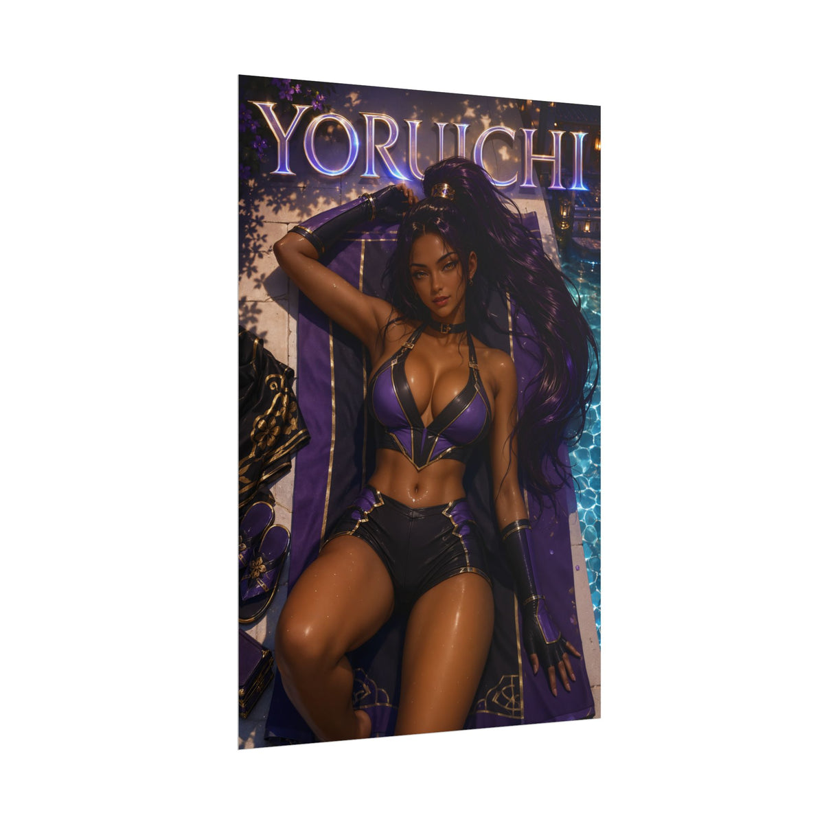 Anime Wall Art Yoruichi Bleach Poster Otaku Room Decor Collector Gift Print