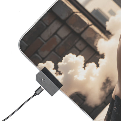 Mikasa Ackerman Desk Mat – LED RGB Pad, Protective Waifu Girl Setup