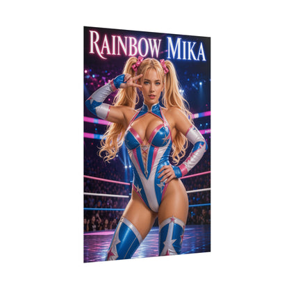 Rainbow Mika Capcom Street Fighter Wall Art Poster Print Decor