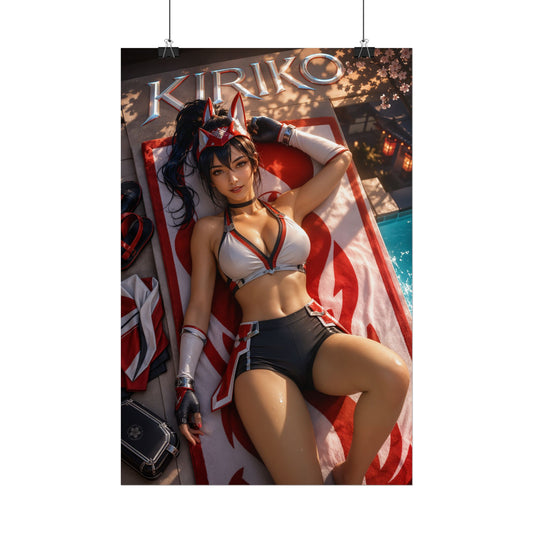 Gaming Wall Art Kiriko Overwatch Poster Bedroom Game Room Decor Art Print